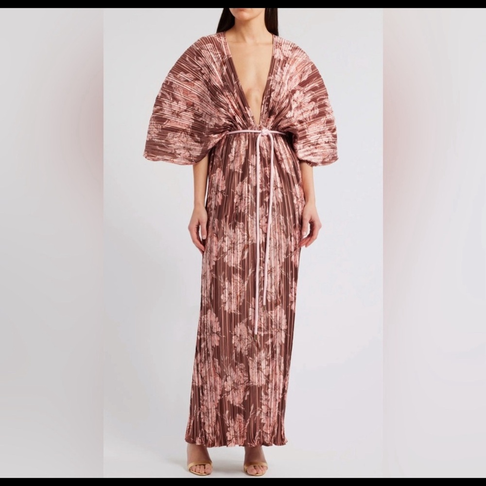 Sonya Moda Gianna Plunge Gown - desert rose